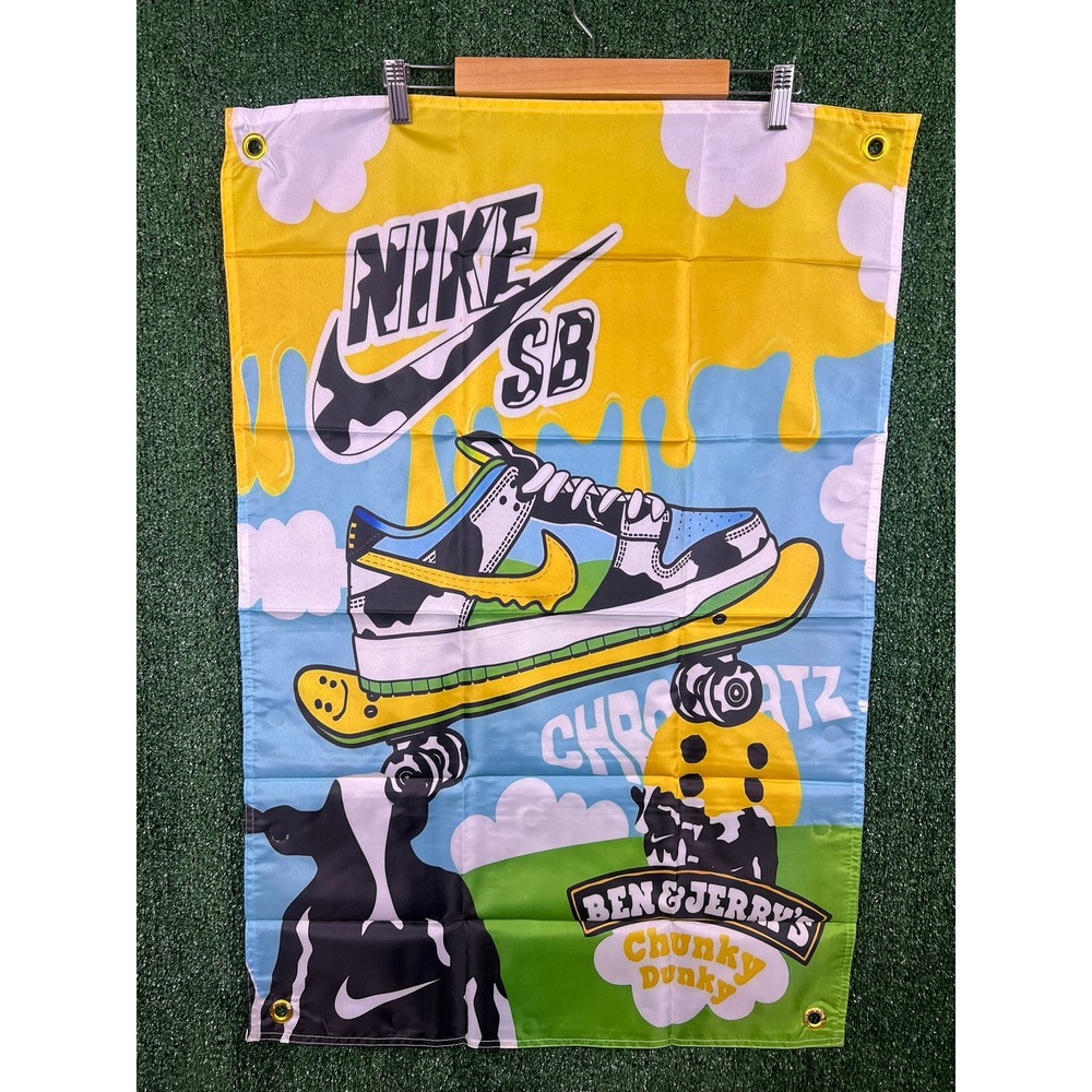 Nike SB Ben & Jerry's Chunky Dunky Sneaker Wall Flag Banner 3x2